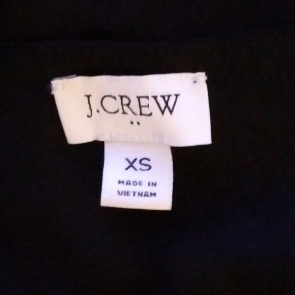 J. Crew Black Long Sleeve V-Neck Top XS